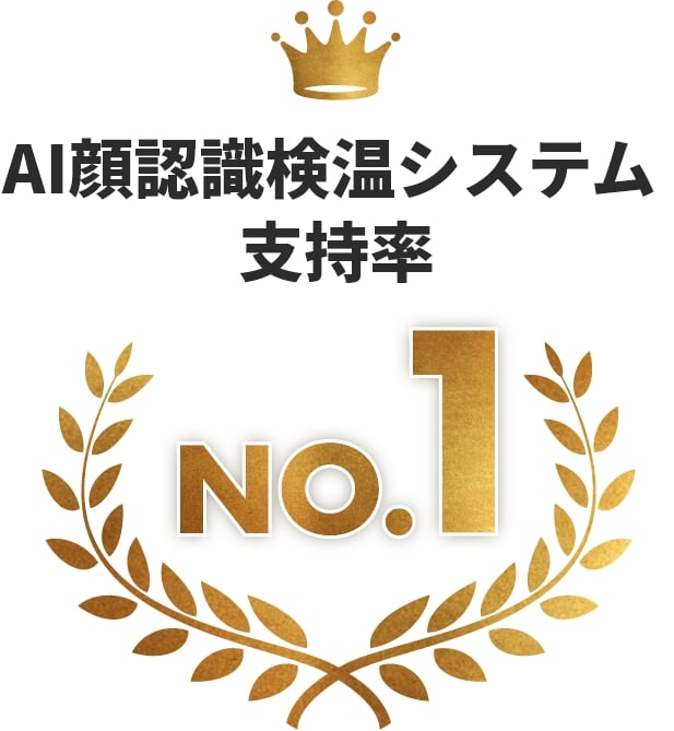 AI顔認識検温システム支持率 No.1